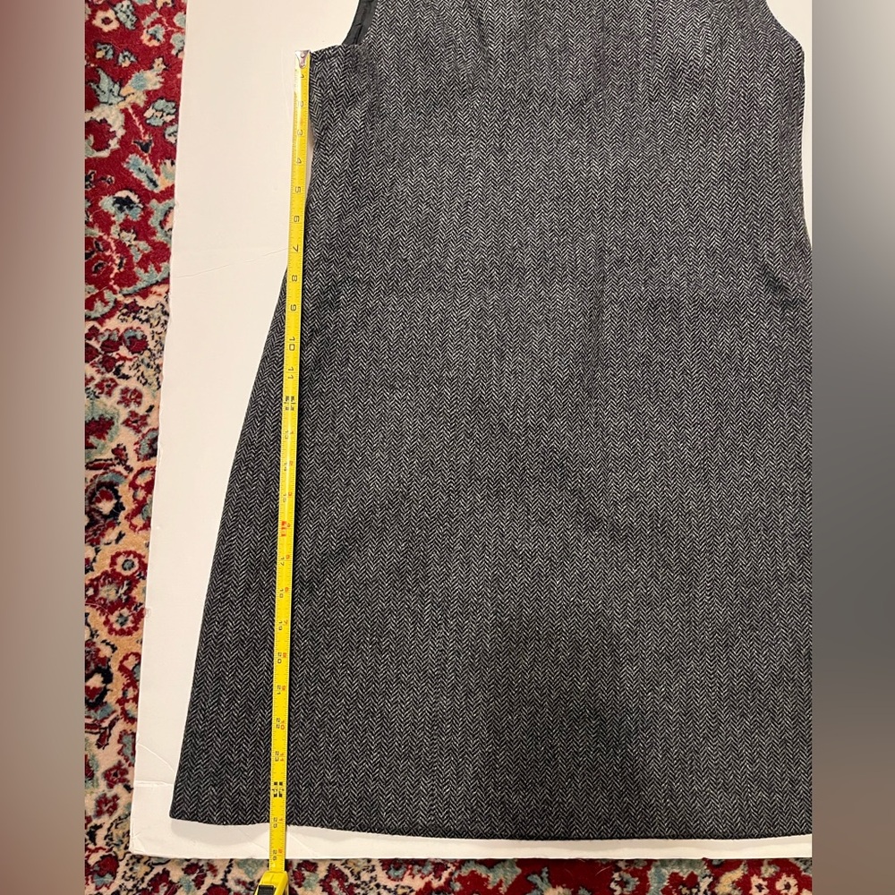 L.L. Bean Black and White Herringbone Wool Dress - Picture 10 of 14